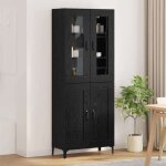 (on sale)enfilade - vitrine buffet haut - haut armoire - ch�ne noir 695x34x180 cm bois ding�nierie @fr7148255 ...