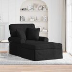 ?on sale)m�ridienne - confort optimal - 1 place - chaise lounge avec jupe noir 91x157x91 cm tissu - 91x157x91 ...
