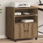 (on sale)meuble / armoire pour imprimante support dimprimante - chne artisanal - 60x48x74 cm eu261198 ...