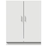 (on sale)meuble haut de salle de bainmeuble wc pour machine  laver blanc 71x715x915 cm 32939