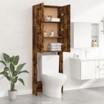 (on sale)meuble haut de salle de bainmeuble wc pour machine  laver chne fum 64x255x190 cm 23874