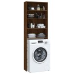 (on sale)meuble haut de salle de bainmeuble wc pour machine  laver chne marron 64x24x190 cm 83175
