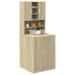 (on sale)meuble haut de salle de bainmeuble wc pour machine  laver chne sonoma 705x24x90 cm 15869