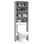 (on sale)meuble haut de salle de bainmeuble wc pour machine  laver sonoma gris 64x24x190 cm 39307