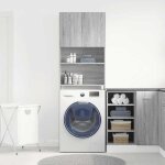 (on sale)meuble haut de salle de bainmeuble wc de machine  laver sonoma gris bois dingnierie 27458