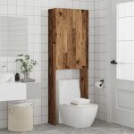(on sale)meuble haut de salle de bainmeuble wc pour machine  laver vieux bois 64x255x190 cm 42885