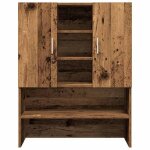 (on sale)meuble haut de salle de bainmeuble wc pour machine  laver vieux bois 705x255x90 cm 64368