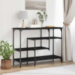 (on sale)meuble salon / meuble dentr�e - table console avec �tag�re - ch�ne noir - 100x35x75 cm eu594493 ...