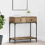 (on sale)meuble salon / meuble dentre - table console avec tiroir - chne artisanal - 75x345x75 cm eu538257 ...