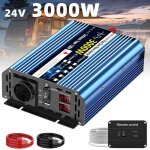 Onduleur � onde sinuso�dale pure dc 24v � 220v 3000w avec prise standard europ�enne et t�l�commande lcd ...