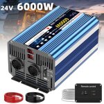 Onduleur � onde sinuso�dale pure dc 24v � 220v 6000w avec prise standard europ�enne et t�l�commande lcd ...