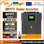 Onduleur solaire hybride 3200w mppt 80a sortie donde sinusoïdale pure 24v system3kw 24v 220 - 240v Onduleur solaire hybride 3200w mppt 80a sortie donde sinusoïdale pure 24v system3kw 24v 220 - 240v