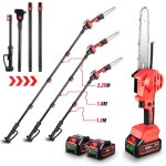 Onevan 2 - en - 1 lagueuse lectrique sur perche trononneuse haute branche sans fil 8 pouce - 2x 3ah ...
