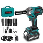 Onevan cl� � chocs sans fil 1 / 2 pouce 700nm 2x 3ah batteries bo�te avc 12x accessoires