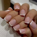 Ongles  presser faux ongles  couverture complte faux ongles carrs blancs nude ongles  presser pour ...