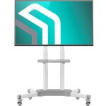 Onkron support tv sur roulettes 32?65 pouces meuble tv mobile jusqu� 50 kg vesa 100x100?600x400 hauteur ...