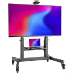 Onkron support tv sur roulettes 50?100 jusqu?� 130 kg vesa 200x200?1000x600 hauteur r�glable pied tv ...