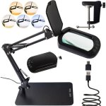 Onlyneo lampe loupe sur pied 10x lentille xl sans distorsion 5 modes couleur / bruit lecture & artisanat ...