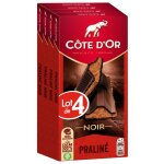 Cote dor - 4 tablettes de chocolat noir fourr pralin - (4x200g)
