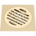 Or - siphon de douche carr en laiton en acier inoxydable carr rsistant aux odeurs de sol de salle ...