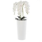 Orchid�e artificielle - botle - h 107. 5 cm - pot moderne - fleurs r�alistes - entretien facile