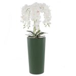 Orchid�e artificielle - botle - h 107. 5 cm - pot moderne - fleurs r�alistes - sans entretien