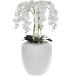 Orchid�e artificielle - botle - h 90 cm - pot blanc - r�aliste - facile dentretien