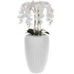Orchid�e artificielle - botle - h 112 cm - pot blanc - r�aliste - facile dentretien