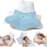 Oreiller cervical ergonomique - underscore - mzgro - mousse � m�moire - taie en soie glac�e - confort ...