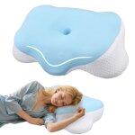 Oreiller ergonomique cervical memoire forme oreiller anti ronflement et apne positionnelle coussin cervicales ...