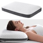 Oreiller ferme epais memoire forme rectangulaire 60x40cm coussin respirant housse lavable coussin orthop�dique ...