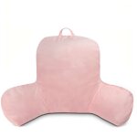 Oreiller de lecture furpaw pink avec 2 poches ? confort et soutien pour lire ou regarder la tl matriau ...