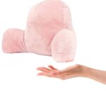 Oreiller de lecture en velours cristal rose insour soutien lombaire confort pour canap bureau et lit ...