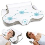 Oreiller ergonomique cervical - topesct - mémoire de forme - refroidissement orthopédique - 60x34cm - ... Oreiller ergonomique cervical - topesct - mémoire de forme - refroidissement orthopédique - 60x34cm - ...