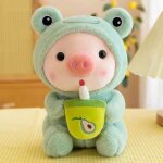 Oreiller en peluche cochon dguis en grenouilles oreiller en peluche mignon cadeaux pour garon et fille ...