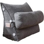 Oreiller triangulaire de lecture coussin de soutien avec protège - nuque amovible Oreiller triangulaire de lecture coussin de soutien avec protège - nuque amovible