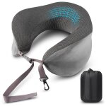 Oreillers de voyage oreiller cervical en mousse � m�moire forme oreiller avion avec sac de transport ...