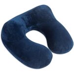 Oreiller de voyage gonflable - support de cou en velours doux pour les voyages les avions et les bureaux ...