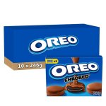Oreo - 10 botes de 6 sachets de biscuits enrobs au chocolat au lait et fourrs got vanille - (20x246g) ...