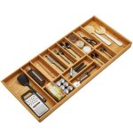 Orga - box 3 range - couverts bamboo pour 120 cm (473 x 1097 mm) avec 15 compartiments bois pour nobilia ...