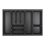 Orga - box viii range - couverts 711 x 480 mm gris lave avec structure perl�e pour armoires de 80 cm ...