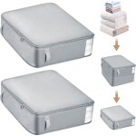 Organisateur auto compression ultra peu encombrant 2 pcs sacs de rangement couette extra larges sacs ...