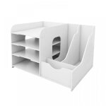 Organisateur de bureau - classeur multifonctionnel - grande capacit - blanc - 33. 5 * 25. 5 * 40cm - ...