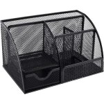 Organisateur de bureau plateau de bureau en maille métallique avec porte - stylo Organisateur de bureau plateau de bureau en maille métallique avec porte - stylo