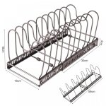 Organisateur de casseroles - porte - casseroles en acier inoxydable support de rangement pour casseroles. ...