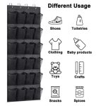 Organisateur de chaussures suspendu 24 grilles pour chaussures de porte support  chaussures non tiss ...