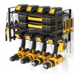 Organisateur doutils �lectriques porte visseuses perceuse � main mural �tag�re outilscasier de rangement ...