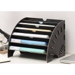 Organisateur de fichiers trieur en bois classement papier bureau rangement pour papier a4 (36. 5 * 28 ...