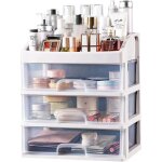 Organisateur maquillage coiffeuse 3 tiroirs rangement soins peau - pour cosm�tiques fards paupi�res pinceaux ...