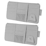 Organisateur de pare - soleil de voiture 2 pièces pochette de rangement en cuir pu accessoires dintérieur ... Organisateur de pare - soleil de voiture 2 pièces pochette de rangement en cuir pu accessoires dintérieur ...